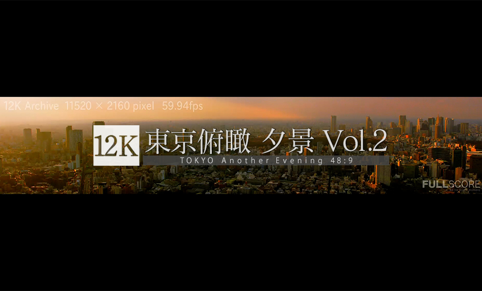 東京俯瞰_夕景 No.2 - TOKYO Wide Vision - 12K WIDE 48:9
